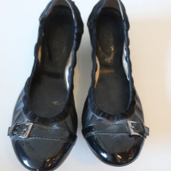 TOD'S BLACK LEATHER/SUEDE FLAT DRIVING LOAFERS 8* - Picture 2 of 7